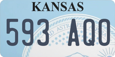 KS license plate 593AQO