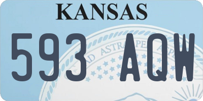KS license plate 593AQW