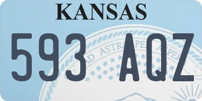 KS license plate 593AQZ