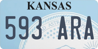 KS license plate 593ARA
