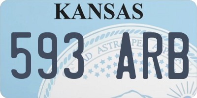 KS license plate 593ARB