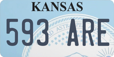 KS license plate 593ARE