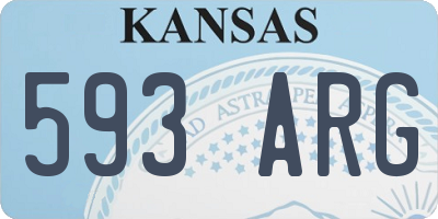 KS license plate 593ARG