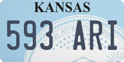 KS license plate 593ARI
