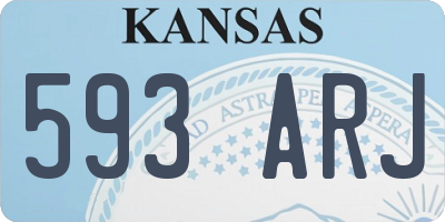 KS license plate 593ARJ