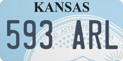 KS license plate 593ARL
