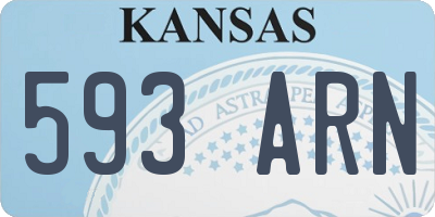 KS license plate 593ARN