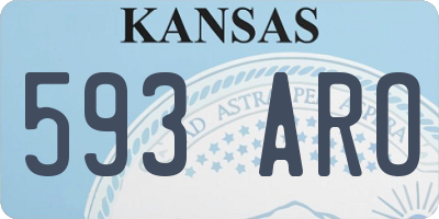 KS license plate 593ARO