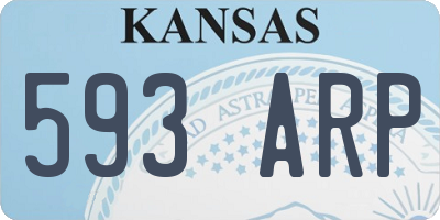 KS license plate 593ARP