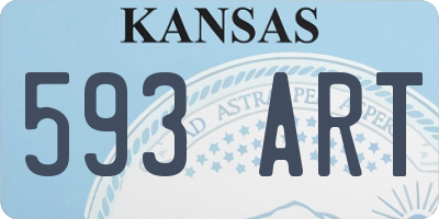 KS license plate 593ART