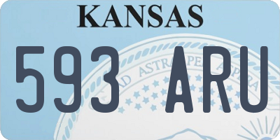 KS license plate 593ARU