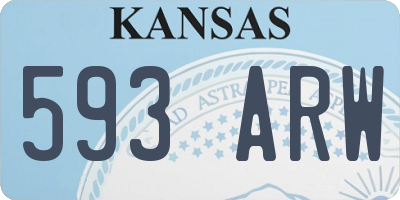 KS license plate 593ARW