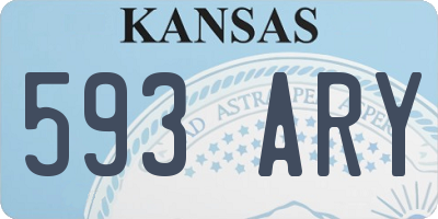 KS license plate 593ARY