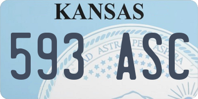 KS license plate 593ASC