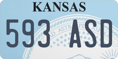KS license plate 593ASD