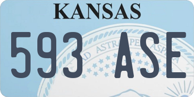 KS license plate 593ASE
