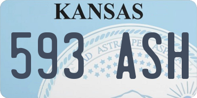 KS license plate 593ASH
