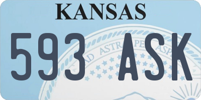 KS license plate 593ASK