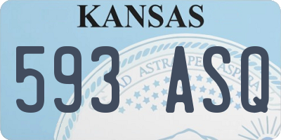 KS license plate 593ASQ
