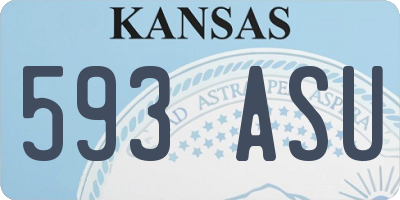 KS license plate 593ASU
