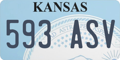KS license plate 593ASV