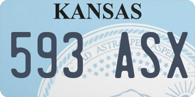 KS license plate 593ASX