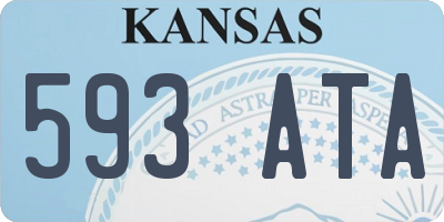 KS license plate 593ATA