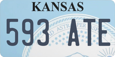KS license plate 593ATE