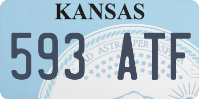 KS license plate 593ATF