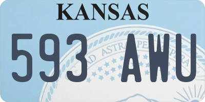KS license plate 593AWU
