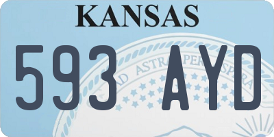 KS license plate 593AYD
