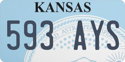 KS license plate 593AYS