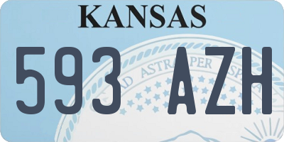KS license plate 593AZH