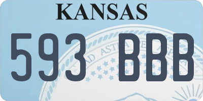 KS license plate 593BBB
