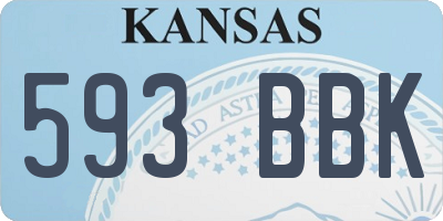 KS license plate 593BBK