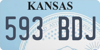 KS license plate 593BDJ
