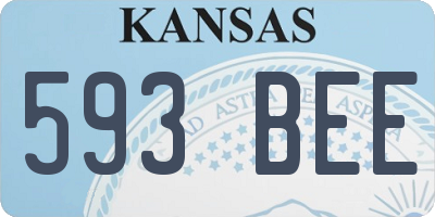 KS license plate 593BEE