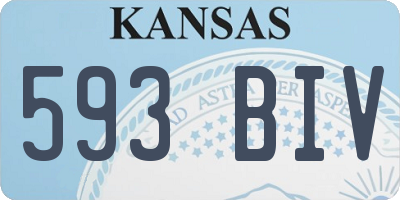 KS license plate 593BIV
