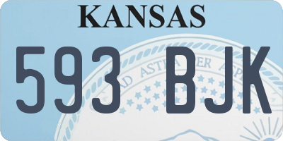 KS license plate 593BJK