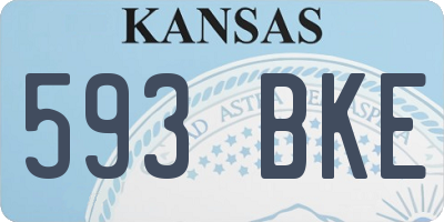 KS license plate 593BKE