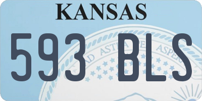KS license plate 593BLS