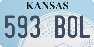 KS license plate 593BOL
