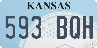 KS license plate 593BQH
