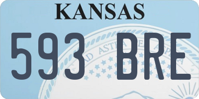 KS license plate 593BRE