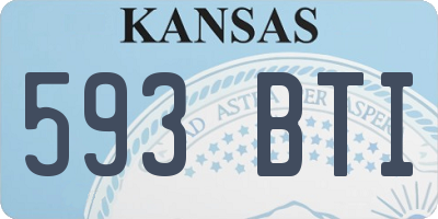 KS license plate 593BTI
