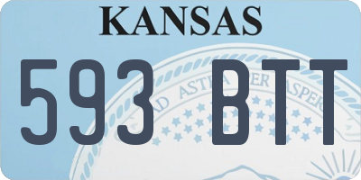 KS license plate 593BTT