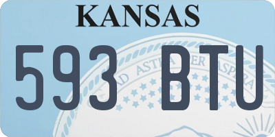 KS license plate 593BTU
