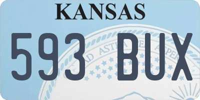 KS license plate 593BUX