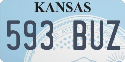 KS license plate 593BUZ