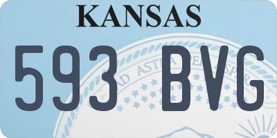 KS license plate 593BVG